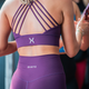 Purple hyrox bra criss cross style
