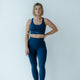 Navy high-waisted super soft leggings for yoga and pilates, squat-proof fit
