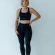 High Support Cross Back Sports Bra - Black