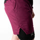 Maroon shorts with a black inner layer on a white background