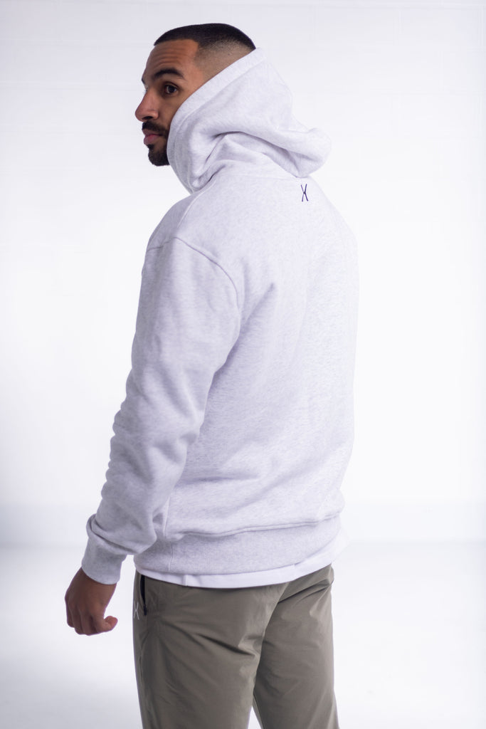 Hoodie - Marl Grey 100% cotton super comfy- Unisex